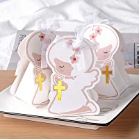 50pcs Cajas de Caramelos Dulces Bombones de Papel Detalles Bautizo Comunión Boda Fiesta Regalo Recuerdos de Invitados…